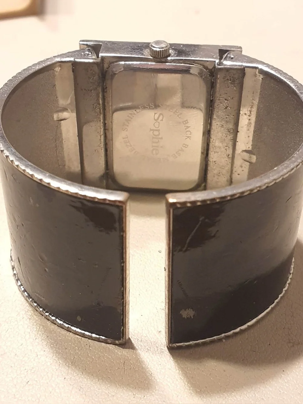 🦋10/$20🦋 Sophie Silver/Black Women's Cuff Watch